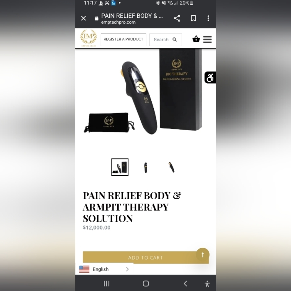 Empire Tech Bio Therapy Pain Relief Body & Armpit